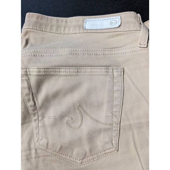 Ag Adriano Goldschmied Mid Rise Silt Cigarette Leg The Prima Crop Tan Women's Si - Picture 2 of 9